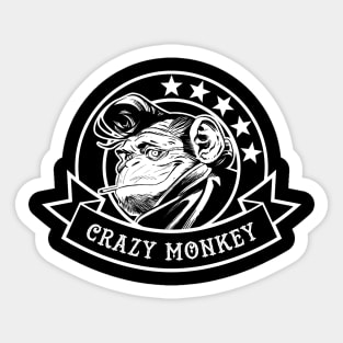 Crazy Monkey Sticker